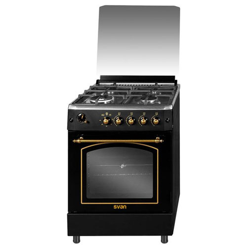 Cocina SVAN SVK6601RN 4 fuegos 63 litros butano Negra