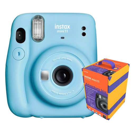 Cámara Fujifilm instax mini 11 azul (Kit Box)