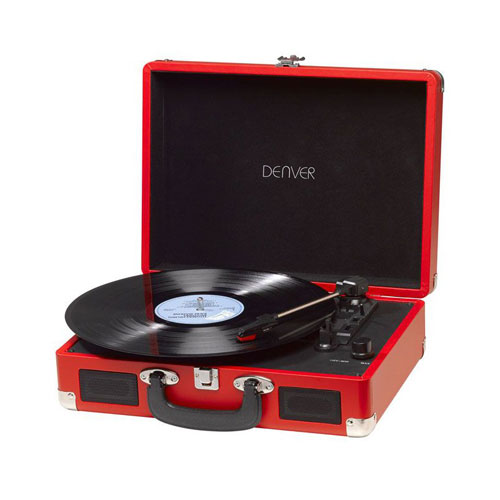 Tocadiscos DENVER VPL120 Rojo Maleta