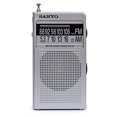 Radio portátil Sanyo KS101 plata pilas