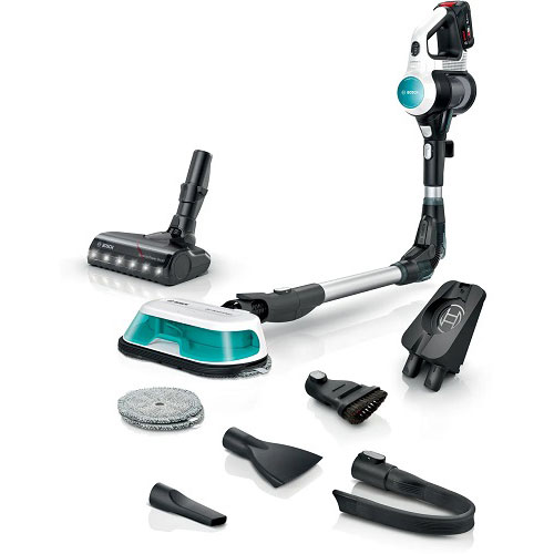 Aspirador sin bolsa y mopa 2 en 1 Bosch BCS71HYG4 Unlimited 7 ProHygienic Aqua Blanco 0,3 litros