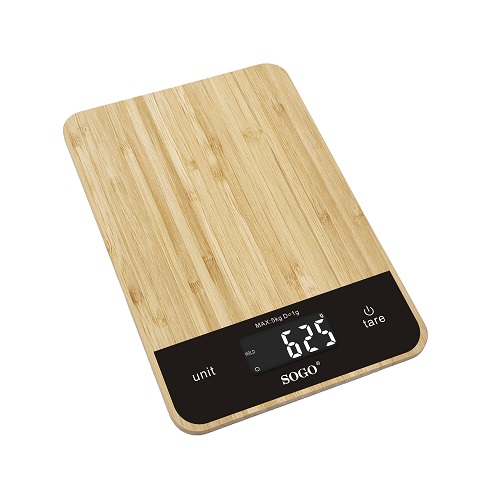 Balanza de cocina electrónica SOGO BAMBOOSCALE 5000 BAC-SS-3944