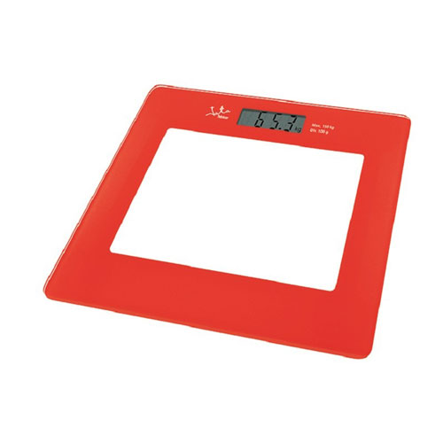 Báscula de baño Jata 290R 150kg gran LCD cristal roja