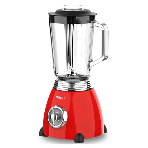 Batidora de vaso estilo retro SOGO BAT-SS-5565 1,5 litros 500W Rojo
