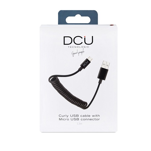 Cable DCU micro USB rizado 1,5 metros ref. 30401250