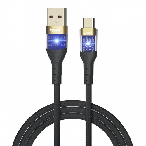 Cable trenzado de carga rápida USB-A a Tipo C IGGUAL IGG319994