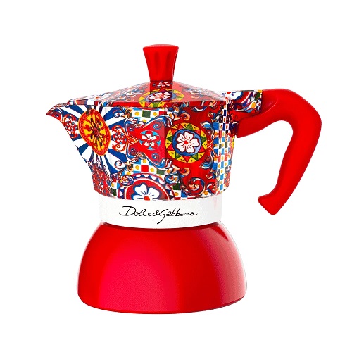 Cafetera Bialetti Moka Dolce&Gabanna inducción 4 tazas Red