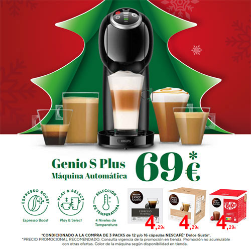 Cafetera Krups Genio S Plus KP3408 con 3 cajas de cápsulas