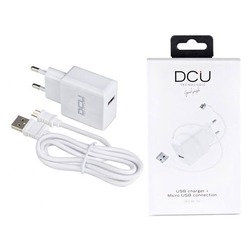 Cargador DCU USB + cable tipo micro USB 12W 37150000