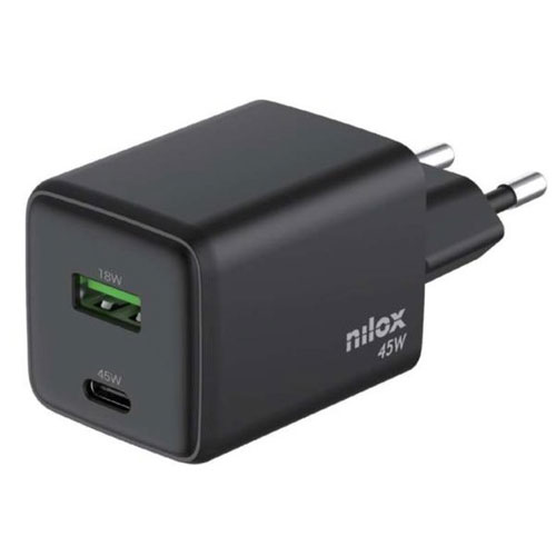 Cargador de pared Nilox NXGANUSBC45 1xUSB-C 1xUSB-A 45W