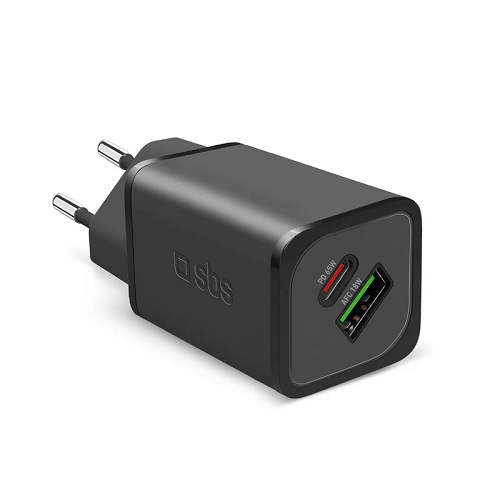 Cargador de pared SBS TETRGANUSBCPD65W USB-C +USB-A 65W