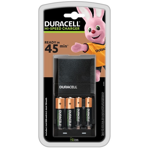 Cargador de pilas Duracell CEF27 SPEEDY + pilas