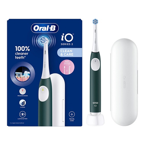 Cepillo de dientes eléctrico Oral-B iO 2 Verde con estuche de viaje