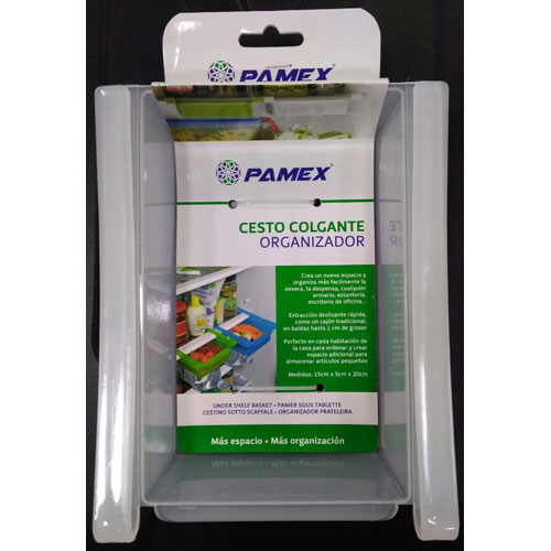 Cesto colgante organizador Pamex 15x5x20 cms