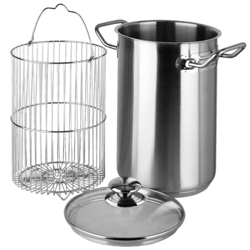 Cocedor industrial con tapa de cristal Inoxibar 16x24 ref.67136