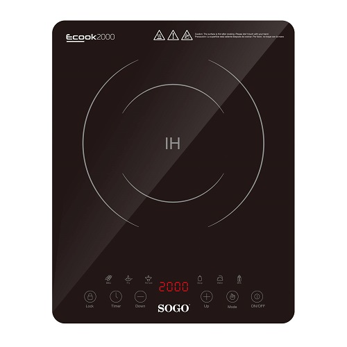 Cocina de inducción digital de alta potencia SOGO COC-SS-10246 2000W