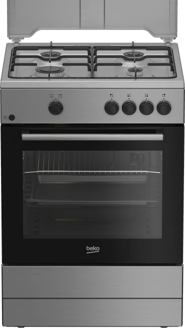 Cocina gas butano Beko FBG62000L 4 fuegos Inox