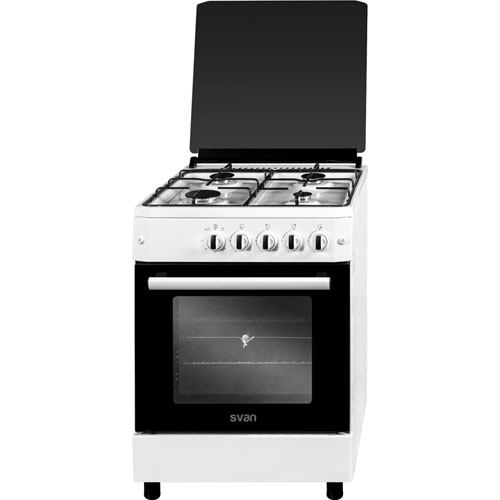 Cocina SVAN SVK6601GB 4 fuegos 62 litros blanca