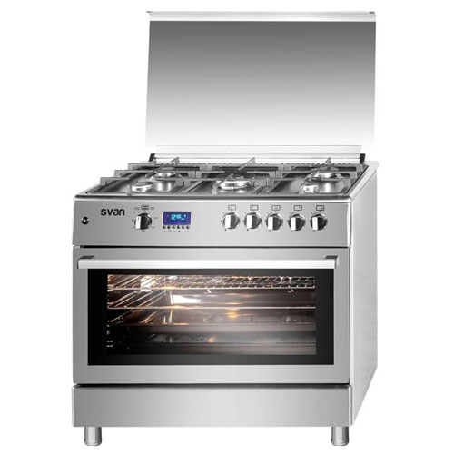 Cocina SVAN SVK9561FX gas butano 122 litros 5 fuegos Inox