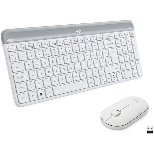 Combo Logitech teclado+ratón inalámbricos MK470 blanco
