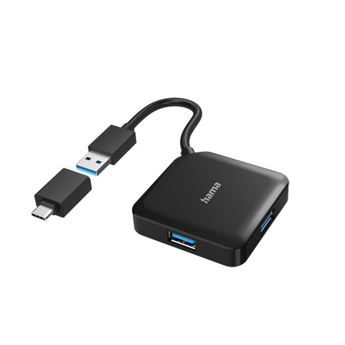 Concentrador Hama USB HUB + USB-C ref. 00200116