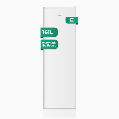 Congelador vertical SVAN SCV145500ENF No Frost 161 litros 143x55 E Blanco
