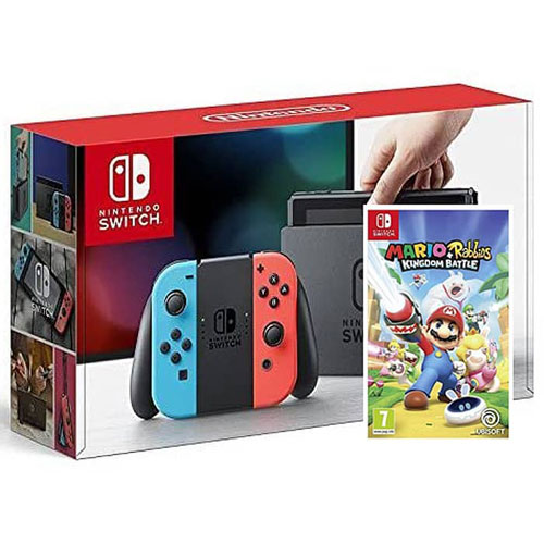 Consola Nintendo Switch Azul/Roja + juego Mario & Rabbids