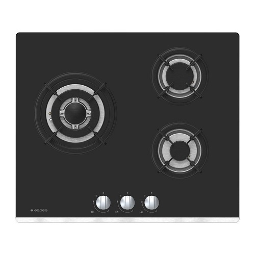 Encimera de gas butano ASPES AGW3601N 3 fuegos