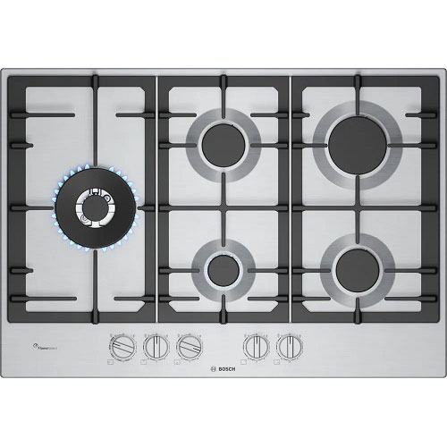 Encimera de gas natural Bosch PCS7A5I90 5 fuegos 75 cms Acero