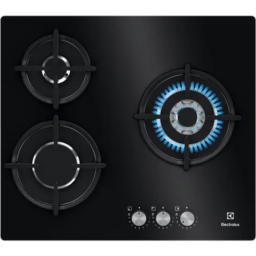 Encimera de gas natural Electrolux KGE6633NOK 3 fuegos 60 cms