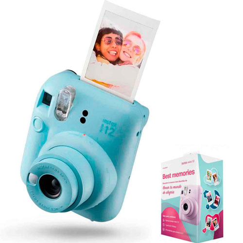 Fujifilm Kit Cámara Instax Mini 12 pastel blue