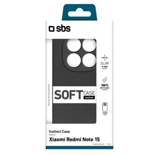 Funda SBS para móvil Xiaomi Redmi Note 15 negra