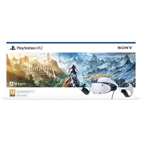 Gafas de realidad virtual Sony VR2 y juego Horizon Call of the Mountain