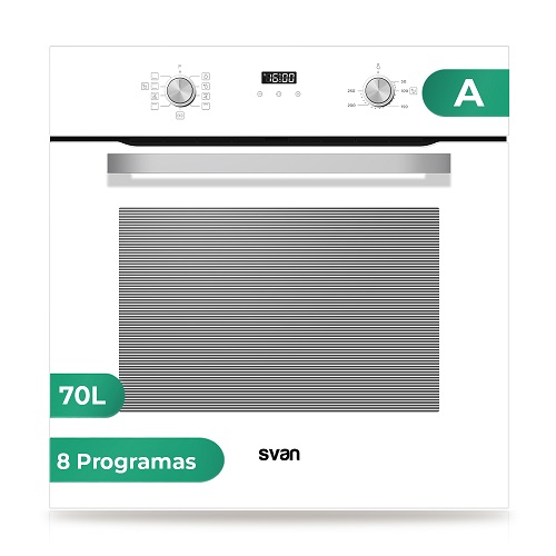 Horno SVAN SHM8700DCB 8 funciones 70 litros A Blanco