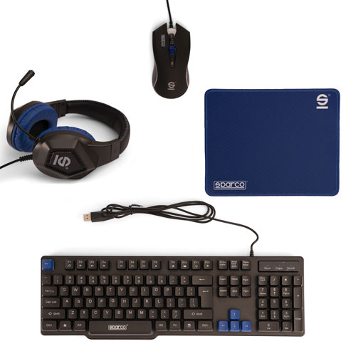 Kit gaming Sparco SPGAMEKITESP 4 en 1