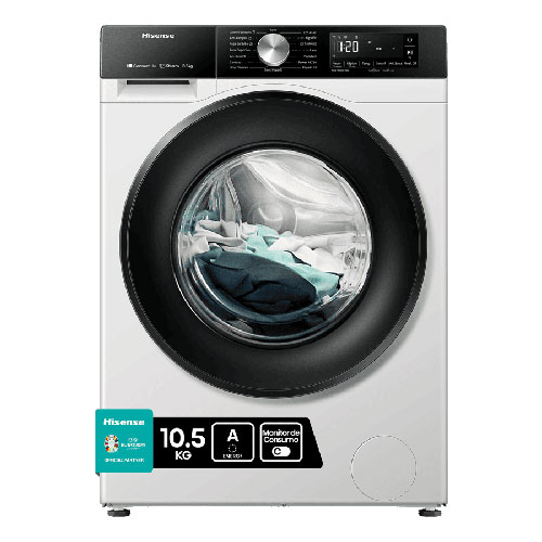 Lavadora Hisense WF3S1043BW3 10,5Kg 1400rpm A Blanco