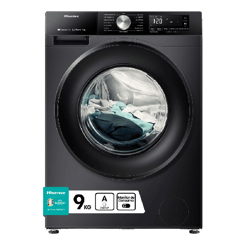 Lavadora Hisense WF3S9043BB3 9Kg 1400rpm A Negro