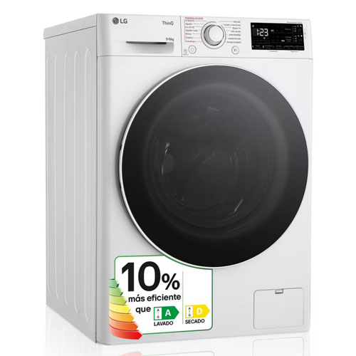 Lavasecadora LG F4DR5509A0W Lavado 9Kg Secado 6Kg 1400rpm D Blanca