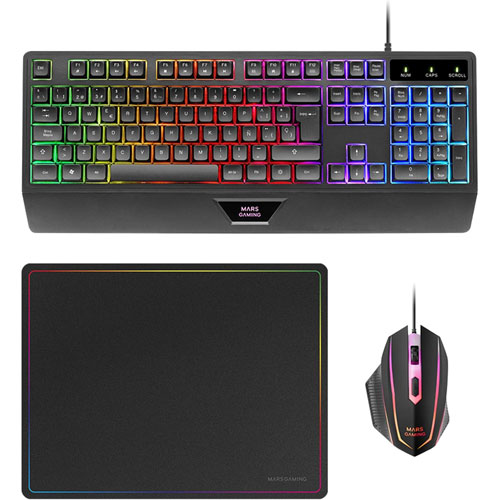 Mars Gaming pack de teclado y ratón MCP124 Negro