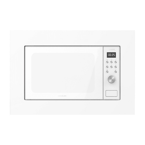 Microondas de encastre Cecotec GrandHeat 2000 Built-In White 20 litros 700W Grill 900W ref.01378