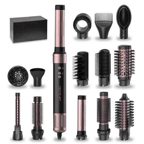 Moldeador Cecotec CeramicCare 14 en 1 AirGlam Black ref.00251