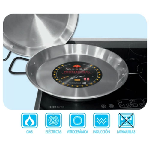 Paella inducción pulida EL CID ref.85138 38 cms
