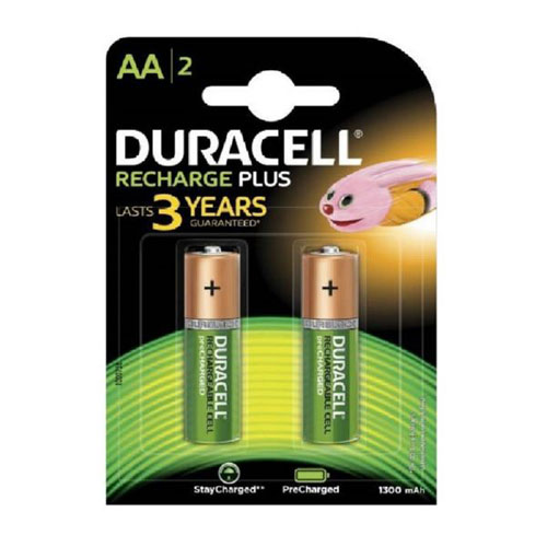 Pila Duracell recargable AA1300 2 unidades