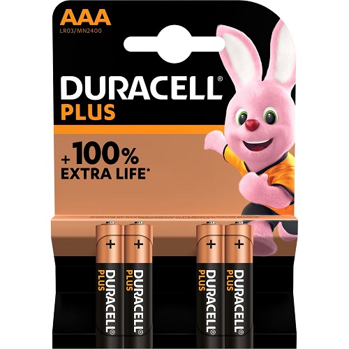 Pilas Duracell Power Plus AAA LR03 4 unidades