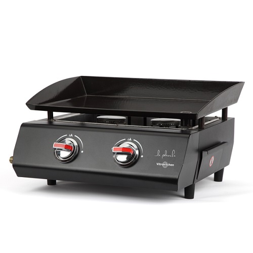 Plancha de gas Vitrokitchen PG230NB 2 fuegos
