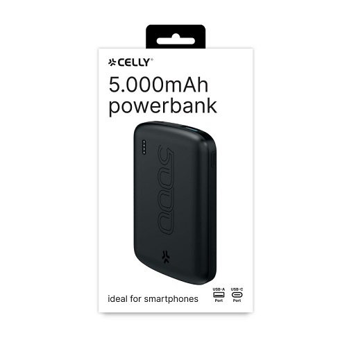Powerbank Celly PBE5000EVOBK 5000mAh Negro