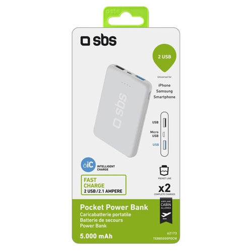 Powerbank SBS TEBB5000POCW 5000mAh
