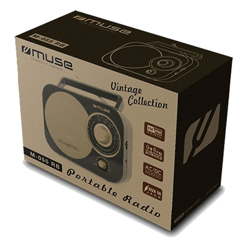 Radio portátil Muse M-055RB Negro luz y pilas