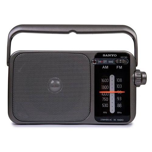 Radio portátil Sanyo KS115GRY Gris luz y pilas