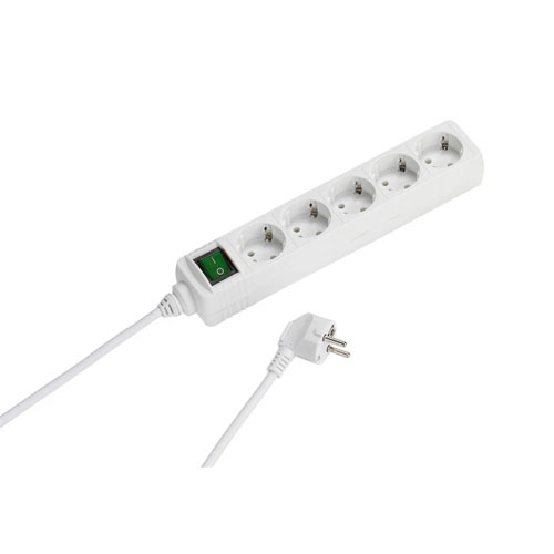 Regleta Vivanco 5 enchufes VVELSTR5SCHW2 (31045)
